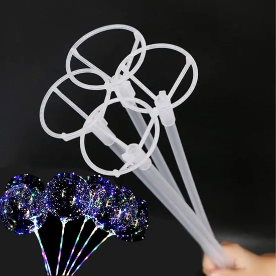 Large Balloon Sticks with Big Cups, 35 Sets Thickened 17inch Long Clear Bobo Balloon Sticks Holders for 10" to 30inch Large Balloons {1}