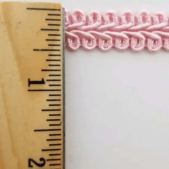 1/2" Chinese French Braid Gimp Trimming - 12 Continuous Yards - Many Colors! Pink {2}