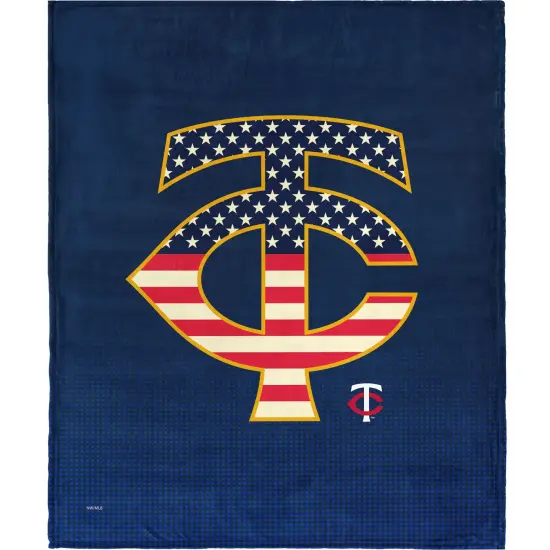 MLB Celebrate Series Silk Touch Sherpa Throw Blanket 50&times;60 Inches Minnesota twins {1}