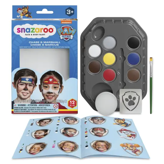 Snazaroo Face Paints - Set of 12, Chase & Marshall Paw Patrol {1}