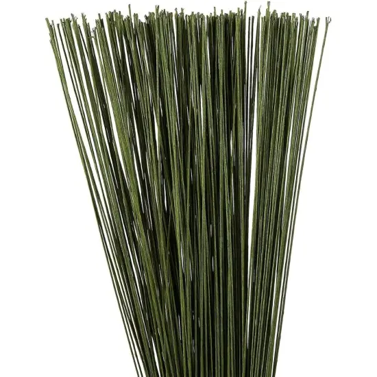 300 Pack Flower Wires, 16 Inches, 22 Gauges, Floral Stem Wires for DIY Crafts and Flower Arrangements for Bouquets, Wreaths, and Bows (Green) {2}