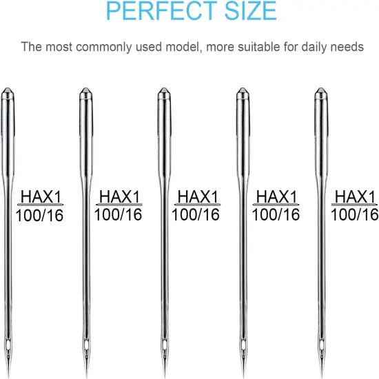 Sewing Machine Needles, 10 PCS Universal Sewing Machine Needle, Compatible with Singer, Brother, Janome, Varmax, Size HAX1 100/16 {2}