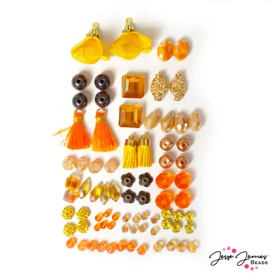 Jesse James Beads Mini Bead Mix in Orange Bell Pepper {3}