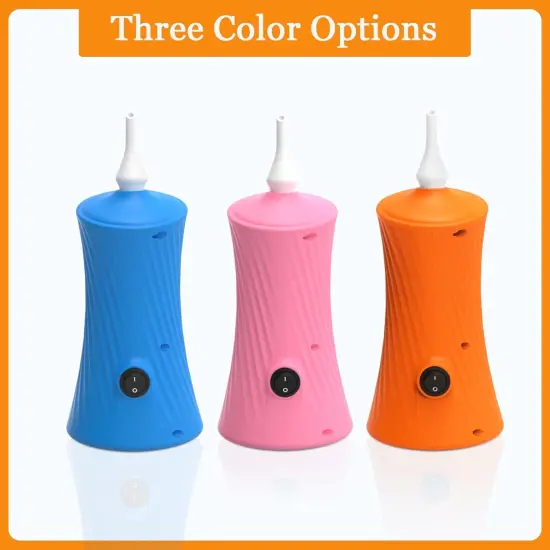 Electric Air Balloon Pump, Portable Long Animal Balloon Pump Electric Blower Machine Blue/Orange/Pink 110-120V 30W Balloon Electric Pump Inflator for Party/Wedding/Birthday Decorations {1}