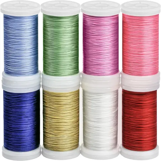 8 Spools Extra Strong Upholstery Thread 218 Yards Sewing Thread Kit, Bonded Nylon Thread for Sewing Machine, Heavy Duty Thread for Kite, Home, Craft, DIY and Denim Leather {1}