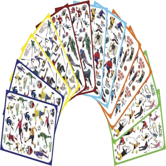 Sports Sticker Variety Pack: Assortment for The Whole Team and #1 Superfan {2}