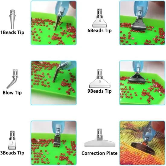 31 Pcs Diamond Art Paintings Kit Tools, Diamond Art Painting Pen Accessories Ergonomic 5D Diamond Art Pens with Stainless Pen Tips for DIY Craft {3}