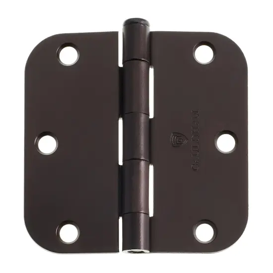 Cauldham Heavy-Duty 3-1/2" Interior Door Hinges with 5/8" Radius Corners - Oil Rubbed Bronze {3}