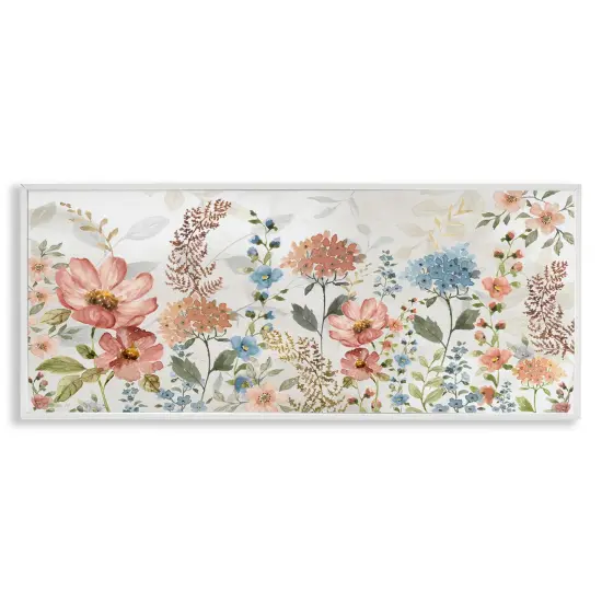 Stupell Industries Pastel Spring Florals Framed Giclee Art White Frame {1}