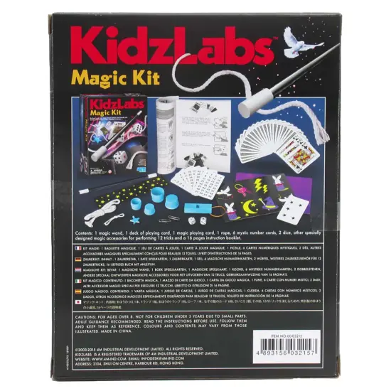 4M: KidzLabs: Magic Kit - Learn & Perform 12 Magic Tricks, Slight Of Hand Set, Step-By-Step Instruction Booklet, Wand & Accessories, Kids Ages 8+ {4}