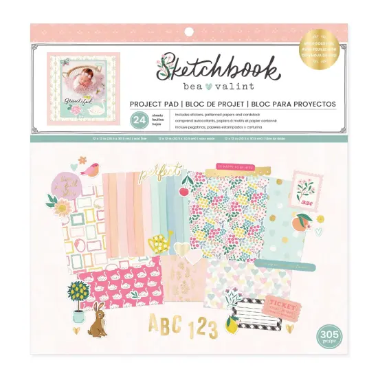 Bea Valint Sketchbook Project Pad 12"X12"-24 Sheets {1}