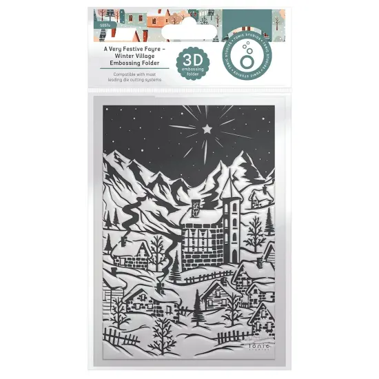 Tonic Studios 3D Embossing Folder-A Very Festive Fayre Winter Village {1}