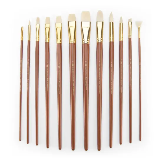 RSET-9317 | 12pc Bone Taklon Long Handle Variety Brush Set {2}