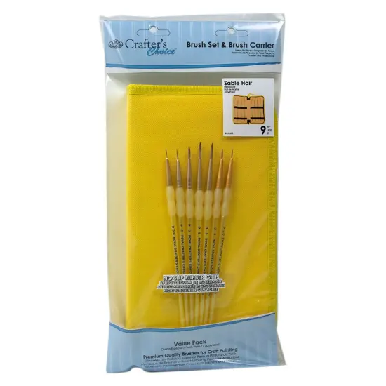 RCC-509 | Crafter's Choice&trade; 8pc Sabeline Yellow Keep N' Carry Brush Set {1}