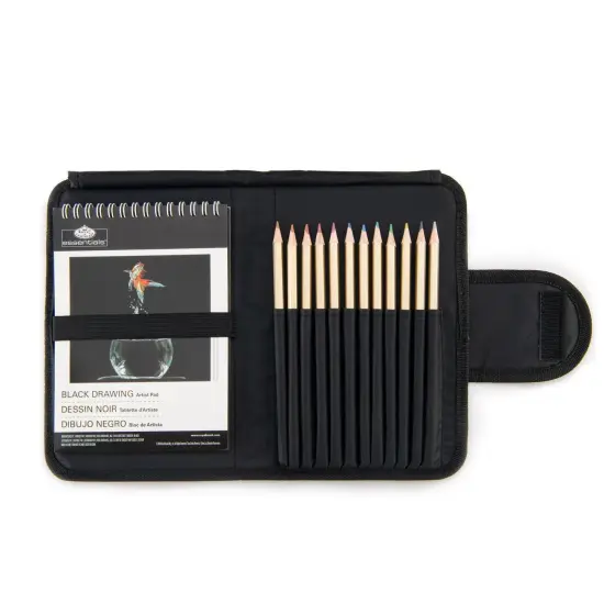 RSET-FS111 | Essentials&trade; 14pc Travel Metallic Drawing Folio Art Set {5}