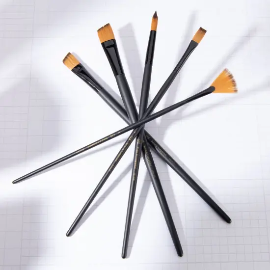 RSET-4302 | Essentials™ 5pc Gold Taklon Variety Brush Set 4302 {5}