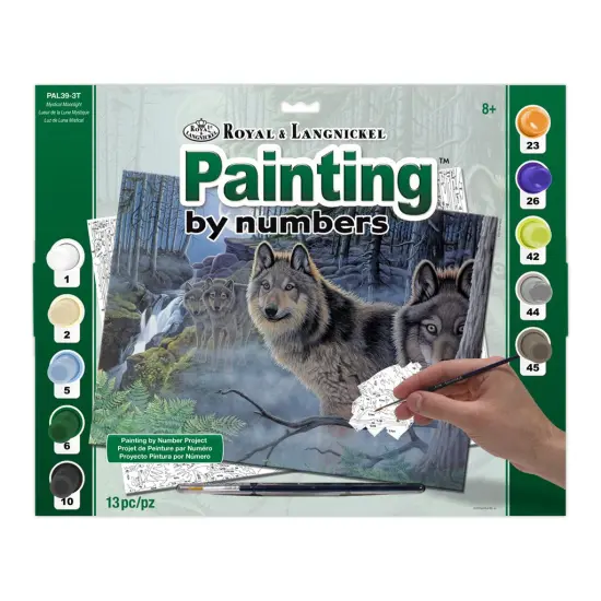 PAL39 | Painting by numbers&trade; 13pc 11.25" x 13.375" Mystical Moonlight Painting Project {1}