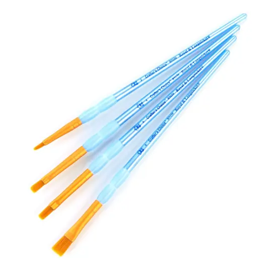 RCC 202 | Crafter's Choice&trade; 4pc Golden Taklon Shader Brush Set {5}