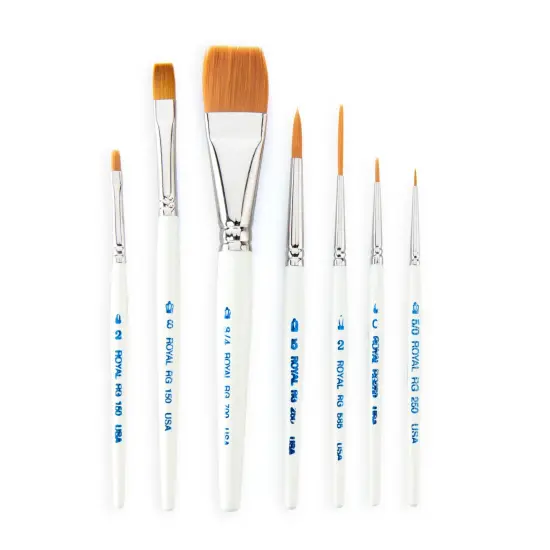RSET-TK7S | Royal Gold&trade; 7pc Assorted Short Handle Brush Set {2}