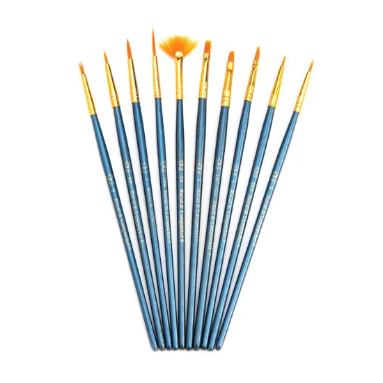 RSET-9193 | 10pc Golden Taklon Variety Brush Set {3}