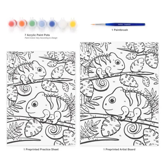 MFP19 | Painting by numbers&trade; Children's 10pc 8.75" x 11.75" Chameleons Painting Project {3}