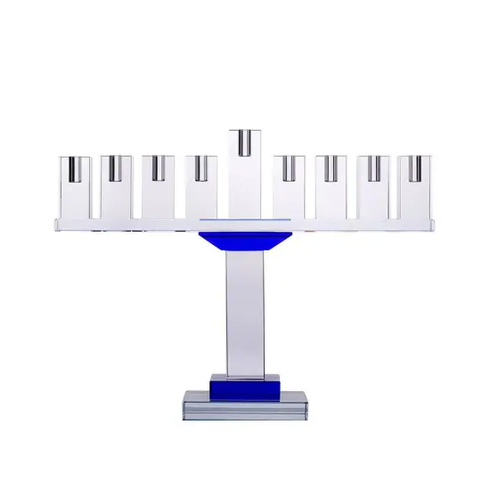 Symmetrical Crystal Menorah By Kinor Decor Clear {2}