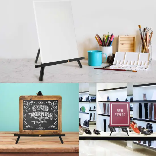 16" Black Wood Tabletop Easel (4 Pack) - Adjustable A-Frame Canvas Stand for Painting Party & Signs - Table Top Easel for Painting, Canvas Holder, Crafts, Photos, Pictures {5}