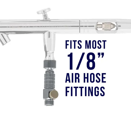 Quick Release Disconnect Coupling with Plug & Airflow Control Valve - 1/8" BSP Male and Femal Airbrush Fittings {2}