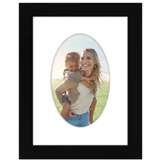 Americanflat Picture Frame with Oval-Shaped Mat - Ideal for Any Room, Living Rooms, Dorm Room {7}