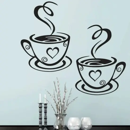 Coffee Cup Wall Decal {2}
