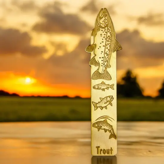 Bookmark - Trout - birch wood {3}