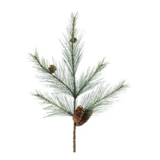 24" Northwoods Pine Spray with Pinecones - Realistic 5-Branch Greenery for Holiday and Winter Decor- XX1558 {1}
