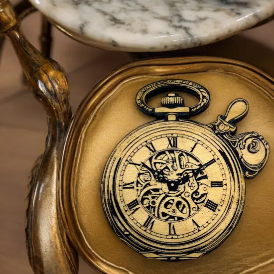 Ornament - Black - Steampunk Time Piece - Watch {4}