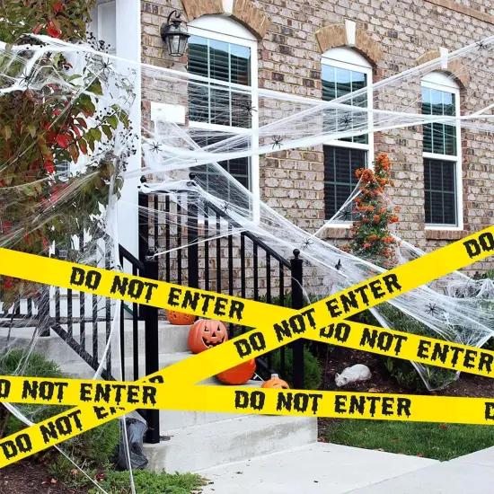 1.9 inch x 82 feet Halloween Caution Tape Halloween Tape,Do Not Enter Tape,Scary Hazard Warning Tape for Crime Scene Halloween Party Decorations Indoor Outdoor {6}