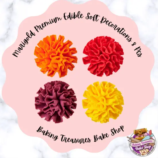 Marigold Premium Edible Soft Decorations 8 Pcs {3}