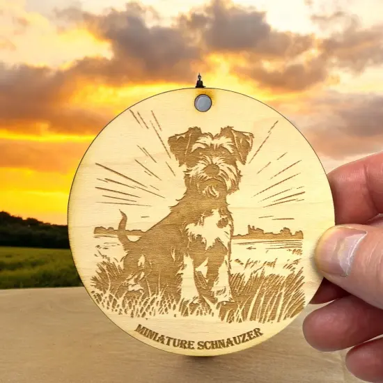 Ornament - Miniature Schnauzer Raw Wood {2}