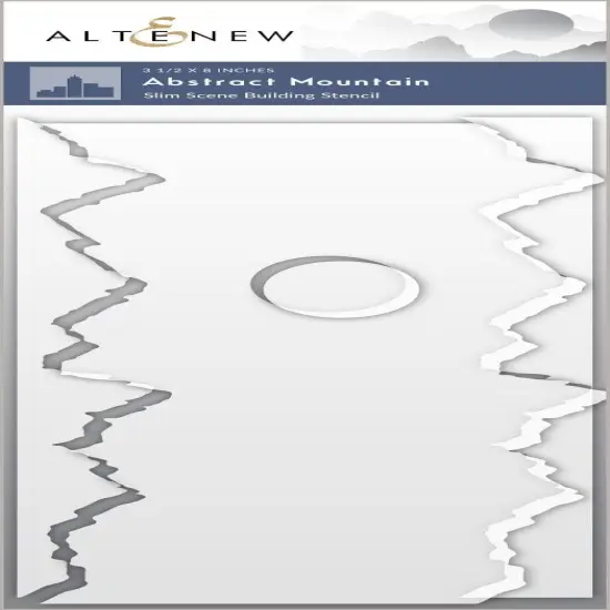 Abstract Mountain Scene Stencil {1}