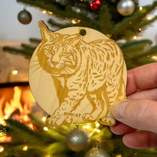 Ornament - Bobcat Raw Wood {4}