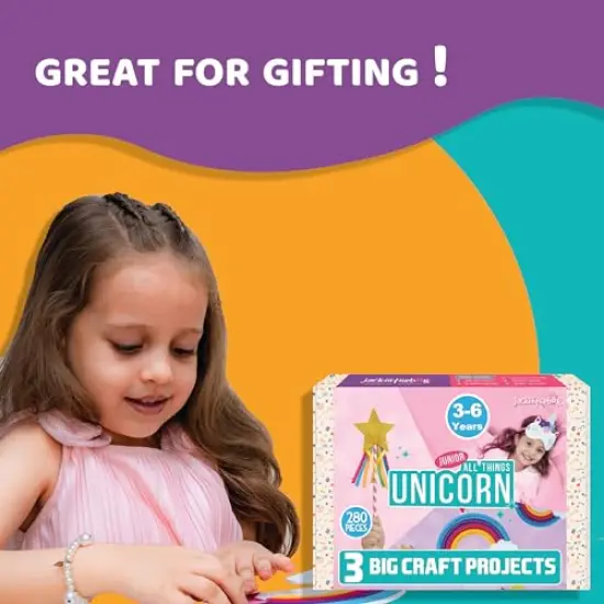 Unicorn Craft kit for 3 to 5 Year olds | 3 Craft Projects | Great Gift for Girls Ages 3,4,5 Years {3}