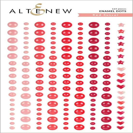 Red Sunset Enamel Dots {1}