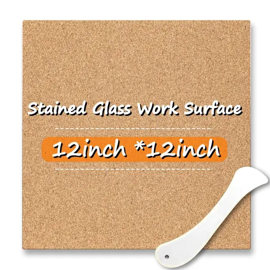 12" X 12" Stained Glass Supplies, 1/2" Thick Heat Resistant Stained Glass Work Surface, Stain Glass Tools and Supplies to Protect Table and Countertops from Damage - by Godora {2}