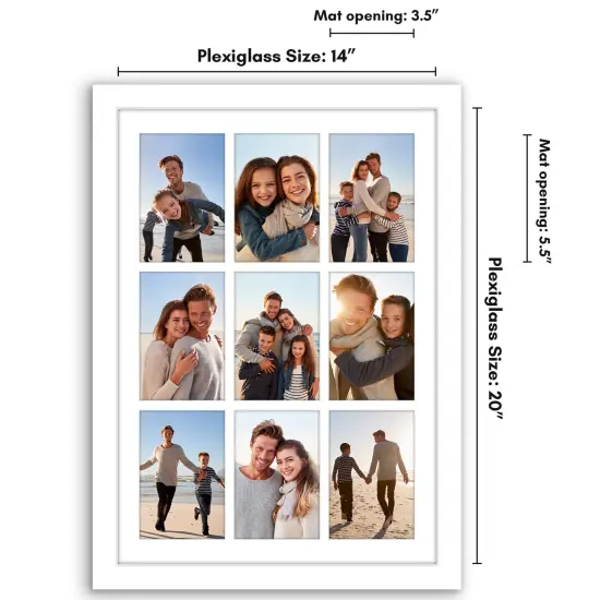 Americanflat 14x20 Collage Picture Frame - Fits Nine 4x6 Photos or One 14x20 Photo {2}