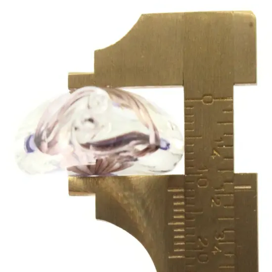 Royal Blue Luminescent Jellyfish Glass Teardrop Pendant {6}