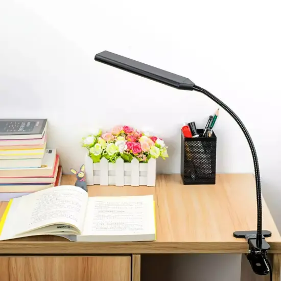 LED Desk Lamp Gooseneck Adjustable Lamp with Clamp Eye-Caring Reading Desk Light {1}