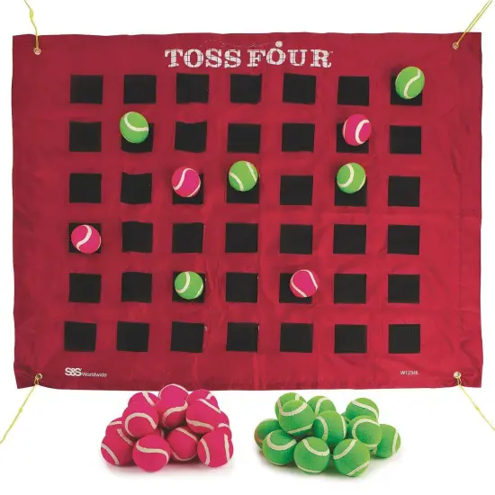 Toss Four Game Target and Balls {1}