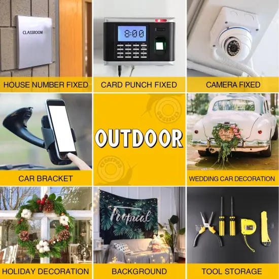 CZoffpro Double Sided Tape Heavy Duty - Clear Mounting Adhesive Two Tape, Transparent Strong Removable Stick Wall Strips Picture Carpet - Arts & Crafts Tape {5}