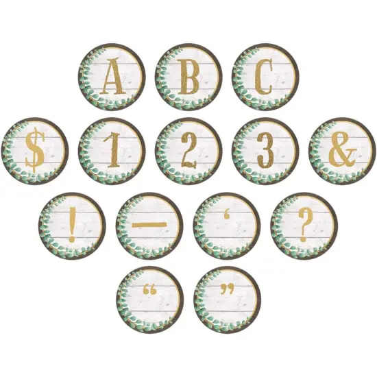 Eucalyptus Circle Letters, 216 Per Pack, 3 Packs {2}