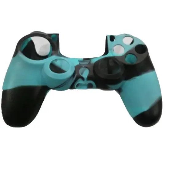 Kitcheniva Silicone Rubber Cover Case Skin For Sony Playstation 4 PS4 Controller Black-blue {1}