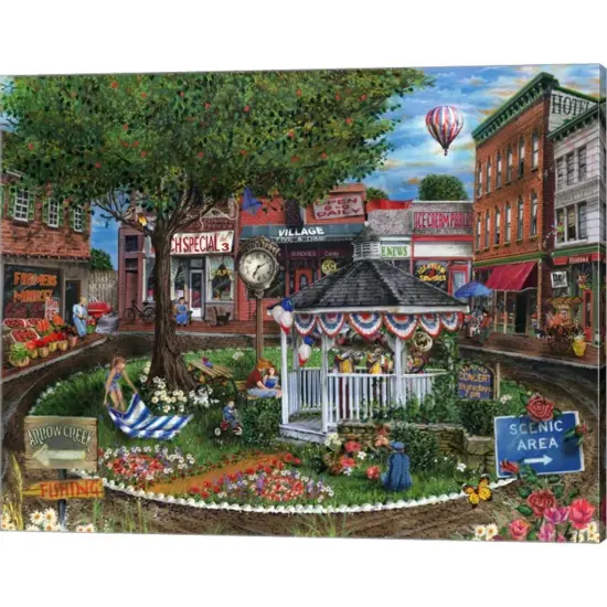 Summer Concert by Tom Wood 20" x 16" Canvas Wall Art {1}