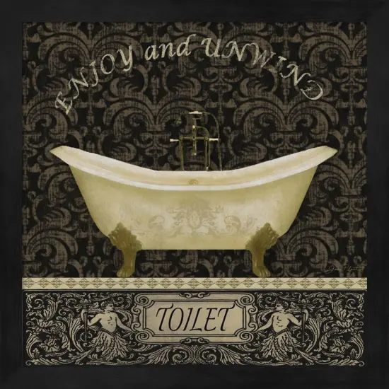 Bath II by Jean Plout 13" x 13" Framed Wall Art {1}